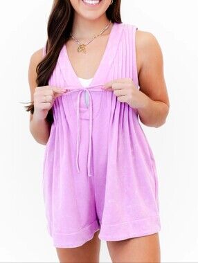 BeigeTie-Front V-Neck Romper - Women Intimates & Sleepwear Ny Vervet Super Soft